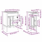 vidaXL Ensemble de mobilier de salle de bain FLORO 2 Pièces Cire marron