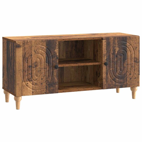 vidaXL Meuble TV Bois ancien 102 x 34 5 x 50 cm Bois d'ingénierie