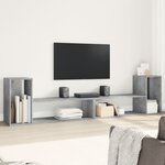 vidaXL Meubles TV 2 Pièces gris béton 100x30x50 cm bois d'ingénierie