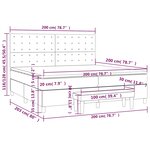 vidaXL Sommier à lattes de lit et matelas Bleu foncé 200x200cm Velours