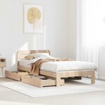 vidaXL Cadre de lit sans matelas 90x190 cm bois de pin massif