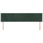 vidaXL Têtes de lit 2 Pièces Vert foncé 90x5x78/88 cm Velours