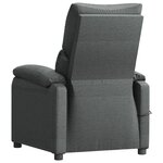 vidaXL Fauteuil de massage Gris foncé Tissu