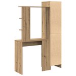 vidaXL Bureau avec rangement Chêne artisan Bois d'ingénierie