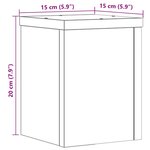 vidaXL Supports pour plantes 2 Pièces chêne marron bois d'ingénierie