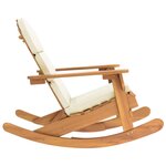 vidaXL Chaise à bascule Adirondack avec coussins bois massif d'acacia