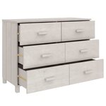 vidaXL Buffet MOLDE Blanc 113x40x80 cm Bois massif de pin