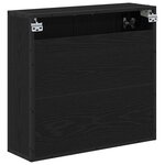 vidaXL Armoire Miroir de Salle de Bain Chêne noir 65 x 20 x 60 cm