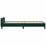 vidaXL Cadre de lit sans matelas vert foncé 90x200 cm velours