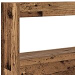 vidaXL Armoire tête de lit avec LED vieux bois 100x17x102 cm