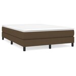 vidaXL Cadre de lit sans matelas marron foncé 140x200 cm tissu
