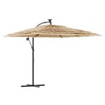 vidaXL Parasol de jardin avec mât en acier marron 269x269x235 cm