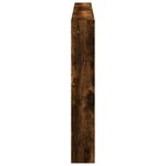 vidaXL Armoire tête de lit avec LED chêne fumé 200x17x102 cm