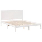 vidaXL Cadre de lit extra long sans matelas 140x220 cm bois massif