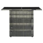 vidaXL Ensemble de bistro 3 Pièces avec coussins Résine tressée Gris