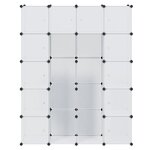 vidaXL Armoire modulaire 14 compartiments blanc 37 x 146 x 180 5 cm