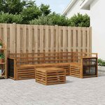 vidaXL Ensemble de canapés d'extérieur 5 pc Naturel