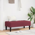 Banc vidaXL Rouge Vin 113x57x39 cm Tissu