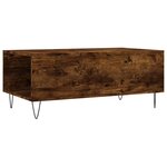 vidaXL Table basse Chêne fumé 90x50x36 5 cm Bois d'ingénierie