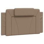 vidaXL Lit avec matelas cappuccino 100x200 cm similicuir