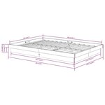 vidaXL Cadre de lit sans matelas noir bois massif 120x200 cm