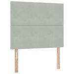 vidaXL Lit avec rangement et matelas Gris clair 120 x 190 cm Velours