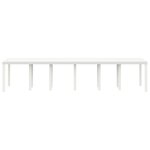 vidaXL Table de jardin pour repas Blanc 350 x 100 x 73 cm polyrotin