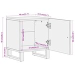 vidaXL Tables de chevet 2 Pièces marron et noir bois de manguier solide