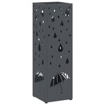 vidaXL Porte-parapluie Anthracite 15 5 x 15 5 x 49 cm Acier