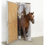 Kerbl kit de rideau bande contre mouches 225 cm pvc