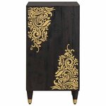 vidaXL Buffet avec étagère Noir 40 x 33 x 75 cm Bois de mangue massif