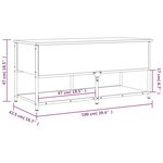 vidaXL Banc de rangement chêne fumé 100x42 5x47 cm bois d'ingénierie