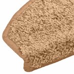 vidaXL Tapis d'escalier auto-adhésifs 15 pc 80 x 24 5 x 3 5 cm Beige