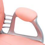 Chaise fauteuil siège de bureau informatique étude pivotante Rose similicuir rose 02_0024056