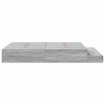 vidaXL Cadre de lit de rangement Gris Sonoma 150x200 cm