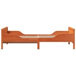 vidaXL Lit extensible pour enfants Marron cire 80 x 130 / 165 / 200 cm