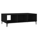 vidaXL Table basse noir 103 5x60x35 cm bois d'ingénierie