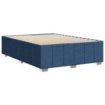 vidaXL Cadre de lit sans matelas bleu 160x200 cm tissu