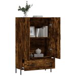 vidaXL Buffet haut chêne fumé 69 5x31x115 cm bois d'ingénierie