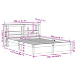 vidaXL Cadre de lit avec tête de lit sans matelas 150x200 cm