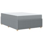 vidaXL Cadre de lit avec matelas Gris clair 160 x 200 cm tissu
