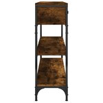 vidaXL Table console chêne fumé 100x25x75 cm bois d'ingénierie