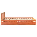 vidaXL Cadre de lit sans matelas cire marron 140x200cm bois pin massif
