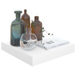 vidaXL Étagère murale flottante 2 Pièces Blanc brillant 23x23 5x3 8cm MDF