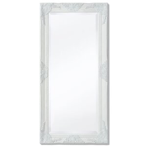 vidaXL Miroir mural style baroque 100x50 cm blanc