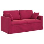 vidaXL Canapé 2 Pièces Bordeaux 158 x 78 x 80 cm Velours