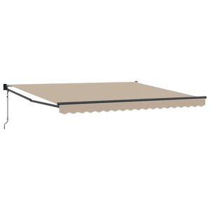 vidaXL Auvent Rétractable Beige 400 × 300 cm Polyester et Aluminium