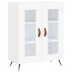 vidaXL Buffet haut Blanc 69 5x34x180 cm Bois d'ingénierie