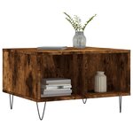 vidaXL Table basse Chêne fumé 60x50x36 5 cm Bois d'ingénierie