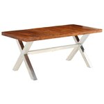vidaXL Table à manger bois massif 180x90x76 cm